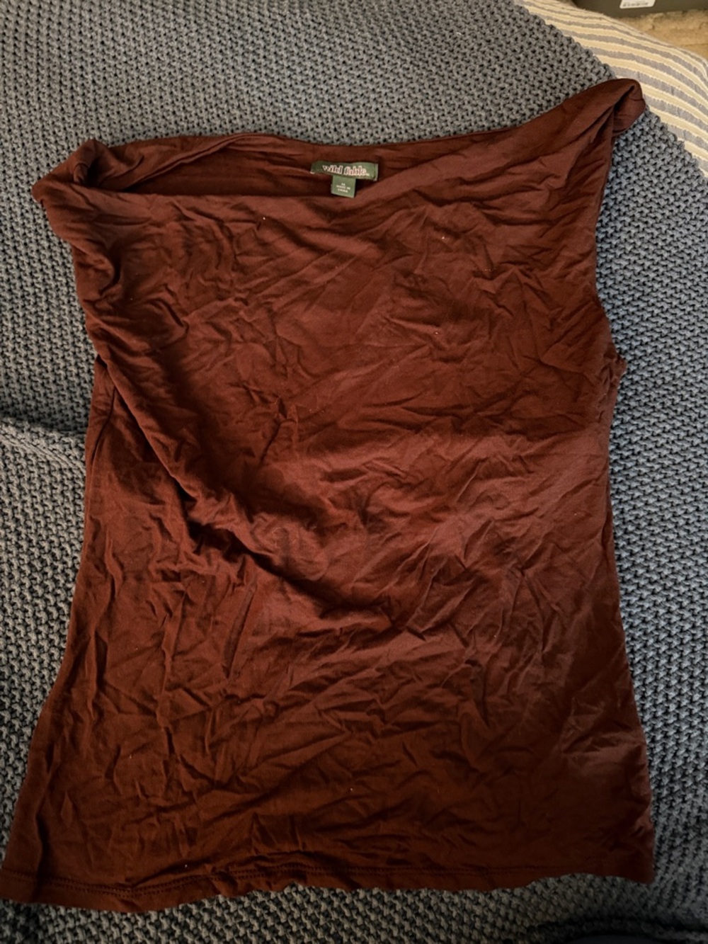 White House Black Market Boatneck Shell - Burgundy